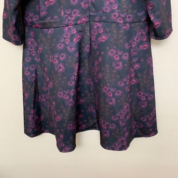 Alexia Admor 2X Plus Dress Floral Purple Fit Flare - Picture 7 of 7